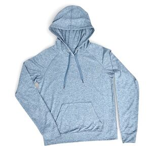 Quince Blue Athletic Hoodie Womens Small Lightweight Athleisure Pullover